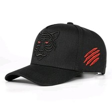 Cappello da baseball unisex nero ricamato Tiger Slash hip-hop camionista 56-59 cm F