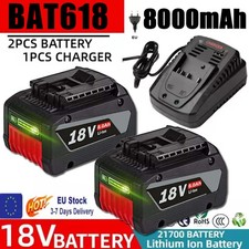 2x batteria 8AH per Bosch 18V Professional GBA GSR GSB BAT618 BAT609 12Ah/caricabatterie