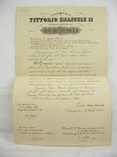 Diploma vittorio emanuele - vittorio,