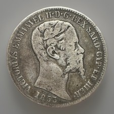 2 LIRE 1853 TORINO RRR REGNO