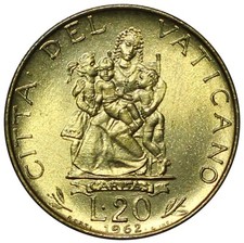 1962 CITTA DEL VATICANO MONETA