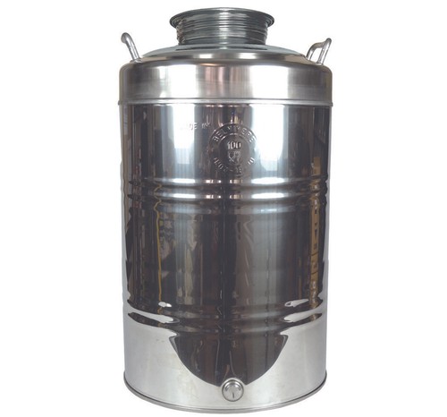 Fusto inox per olio - , graffato
