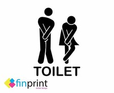 WALL STICKERS MURALI MASCHIO FEMMINA TOILET BAGNO WC DECORAZIONI ADESIVI STICKER