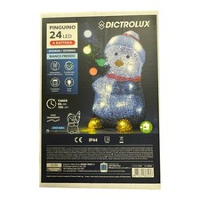 Pinguino luminoso H25cm con 24
