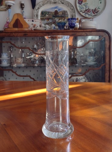Vaso cristallo con fascia - cristallo,