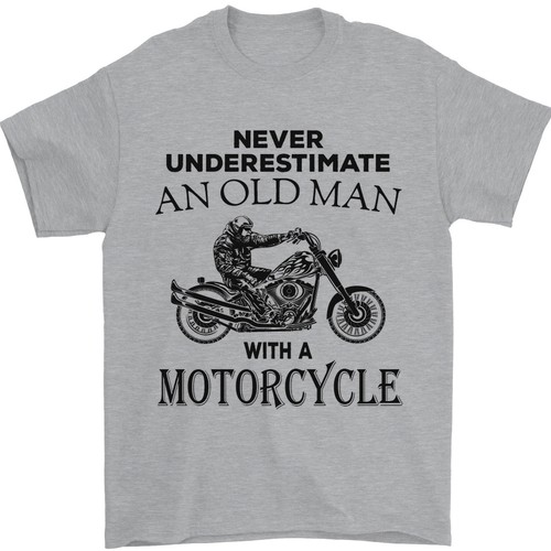 Old man con una moto - old,