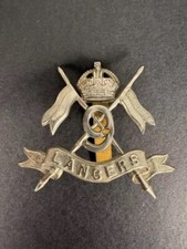 WW1 British Army 9th Queen’s Royal Lancers Cavalry Cap Badge