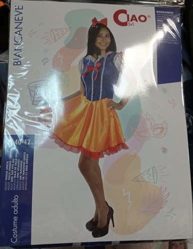 Costume biancaneve adulto - biancaneve, tg