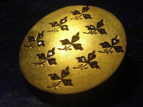 Broche disque lune motifs - broche,