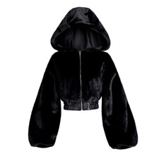 Womens Short Faux Fur Plush