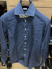 Camicia KITON bianca blu 100%