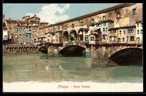Cartolina artistica firenze - cartolina,