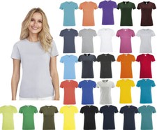 Tshirt T-shirt Maglia Maglietta Manica Corta Donna Giro Collo Cotone 100%