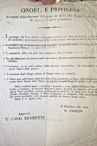 Onori privilegi truppa uso - e,