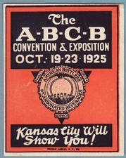 ES2727 Francobolli Poster: la Convenzione A-B-C-B- Kansas City 1925 Bottiglie Carbonato