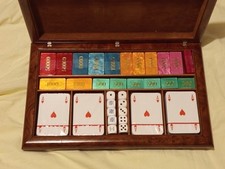 Scatola gioco poker dadi fiches ottaviani radica nuovo