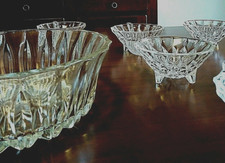 SERVIZIO COMPLETO: CIOTOLA IN VETRO + 6 COPPETTE IN CRISTALLO