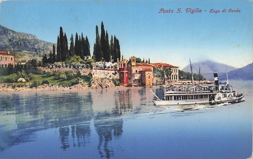 02832 cartolina lago garda - lago,