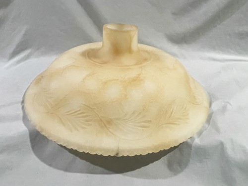 Vintage heavy glass torchiere - glass,