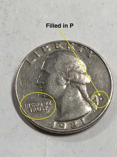 1981 washington quarter - p,