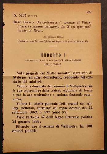Regio decreto costituito in - regio,