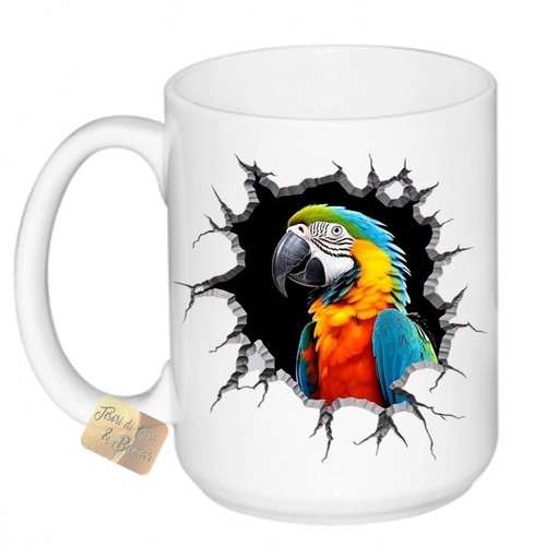 Tazza latte mug pappagallo ara - latte,