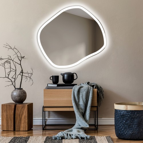 Specchio bagno asimmetrico