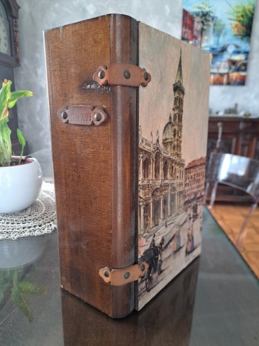 Scatola legno vintage a - scatola,