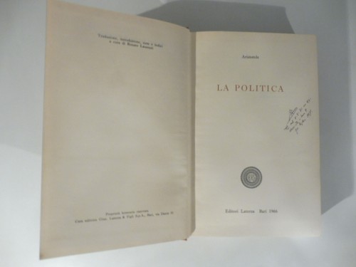 Politica aristotele - politica,,