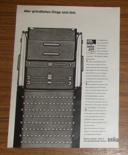 Rara pubblicità braun - rara, micron