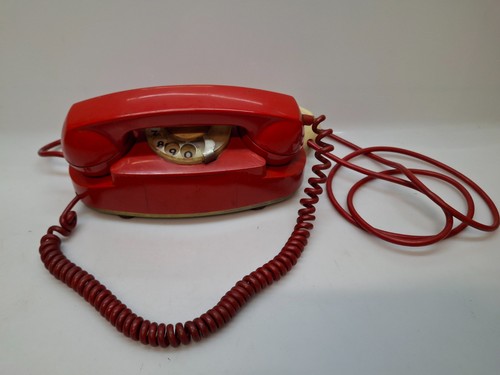 Telefono fisso vintage rosso - fisso,