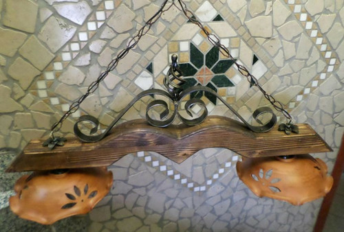 Lampadario bilanciere rustico
