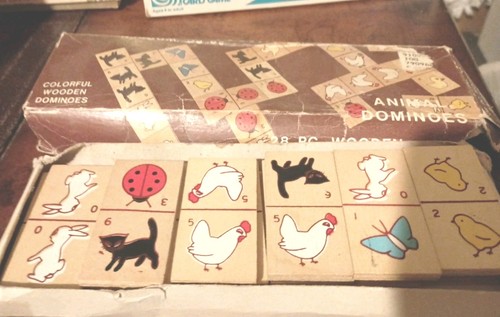 Set domino animali legno - in,