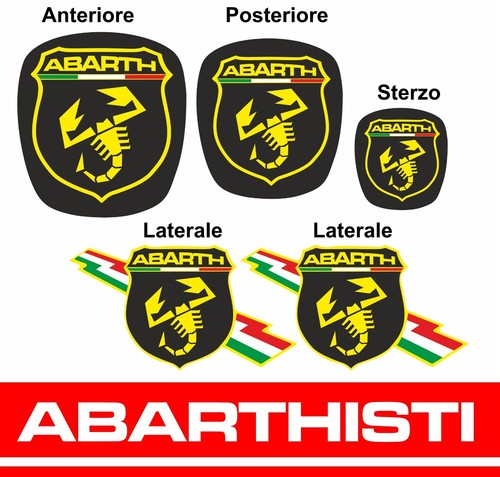 Abarth kit copriloghi adesivi - kit,