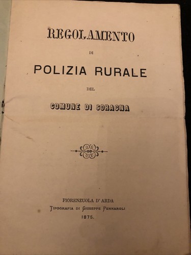 Regolamento polizia rurale - di,