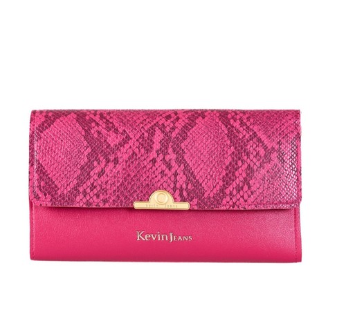Portafoglio ecopelle fuxia - xl,