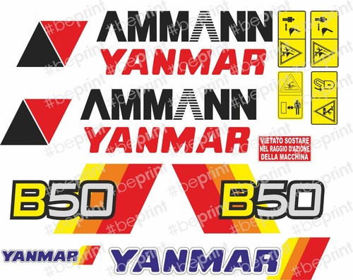 Yanmar b50 kit adesivi - b50,