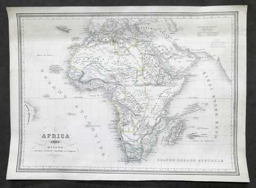 Carta geografica africa - africa, 1865