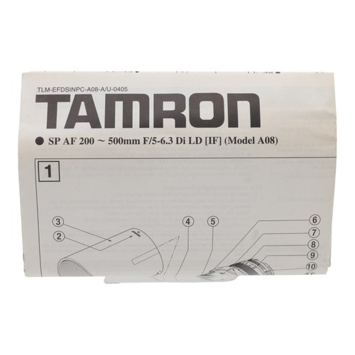 Manuale istruzioni tamron - di,