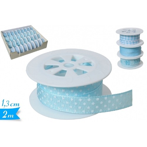Nastro regalo celeste quadri - nastro,