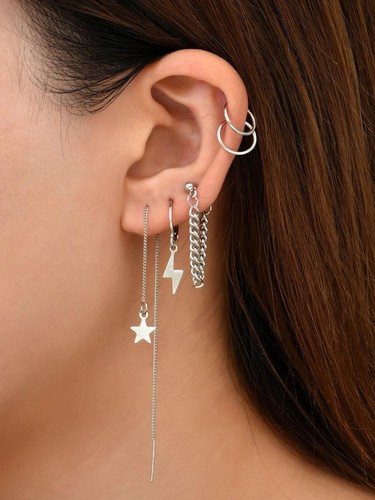Pezzi orecchini con stella - con,
