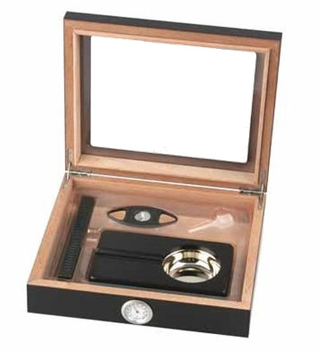Humidor set black - humidor,