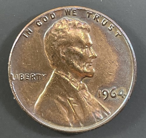 1964 lincoln penny one cent - penny,