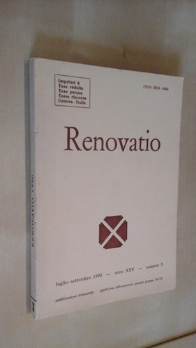 Renovatio rivista teologia - rivista, di