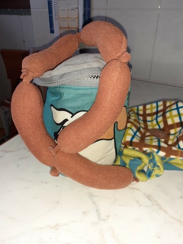Borsa con salsicce peluche - borsa,