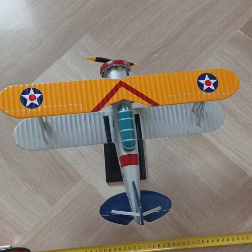Modello aereo biplano militare - aereo,