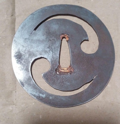 Tsuba giapponese ferro con - ferro,