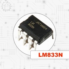 LM833N LM 833N CIRCUITO INTEGRATO DIP-8 THT AMPLIFICATORE AUDIO - 4 PEZZI