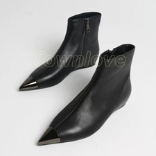 Stivaletti donna a punta zip