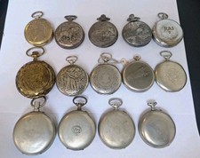 LOTTO STOCK CASSE CUSTODIE OROLOGI DA TASCA ANTICHI EPOCA  900  RICAMBI PARTS 